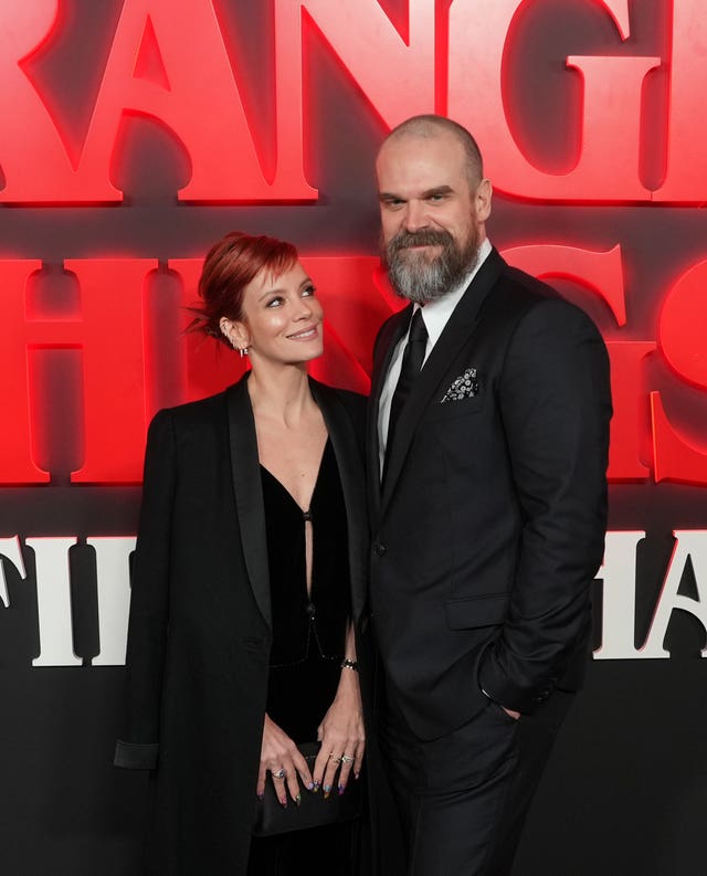 David Harbour and Lily Allen on the red carpet