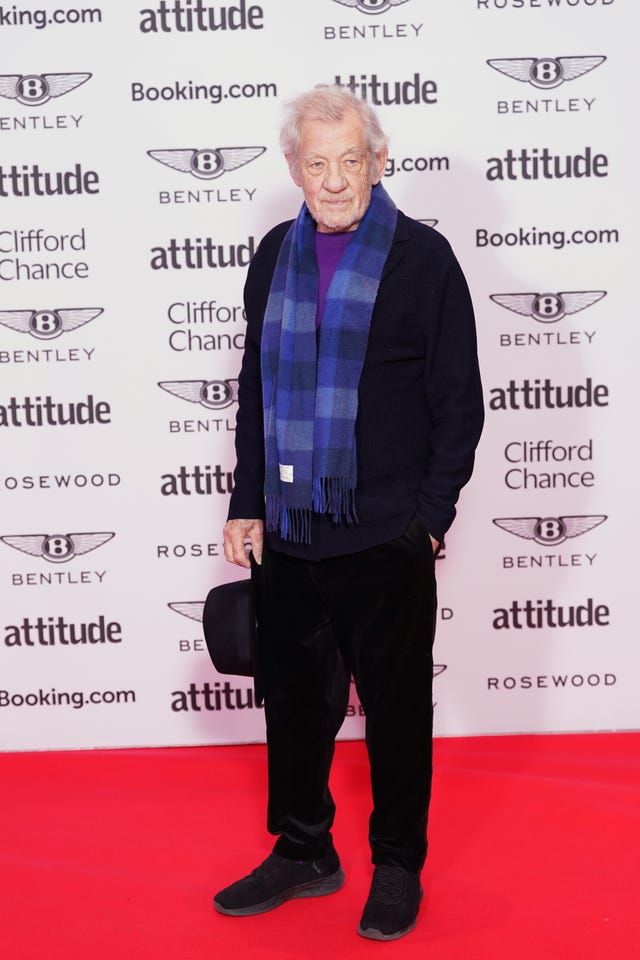 Sir Ian McKellen attends the Attitude 101 Awards at the Rosewood Hotel, central London