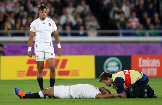 Kyle Sinckler was knocked out against South Africa in the 2019 World Cup final
