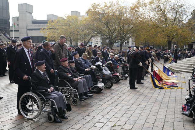 Remembrance Sunday parade in Portsmouth