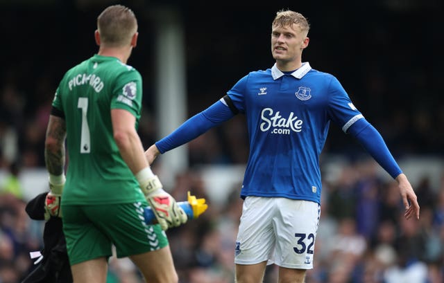 Jordan Pickford has been joined in the England squad by Everton team-mate Jarrad Branthwaite