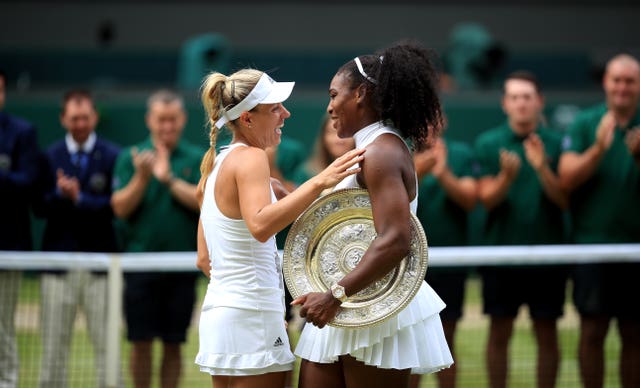 Angelique Kerber (left) was the runner-up to Serena Williams in 2016