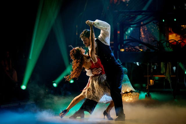 George Clarke and Alexis Warr performing on Strictly