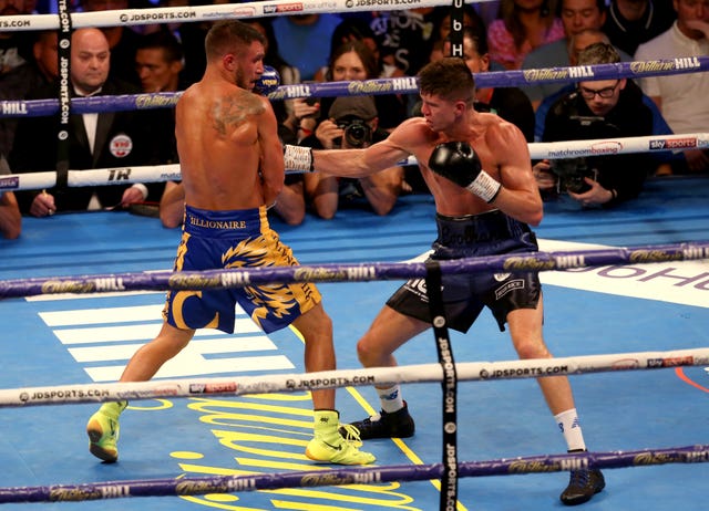 Luke Campbell, right, lost to Vasyl Lomachenko last August (Steven Paston/PA)