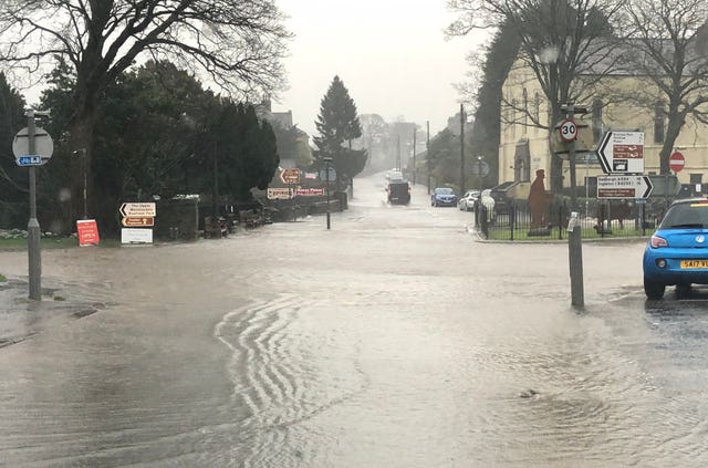 Flooding in Hawes, North Yorkshire