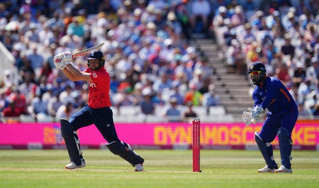 Dawid Malan bats against India at Trent Bridge in July