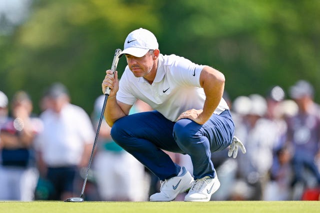 Northern Ireland’s Rory McIlroy on the fifth hole during day four of the Scottish Open 2025 at The Renaissance Club, North Berwick