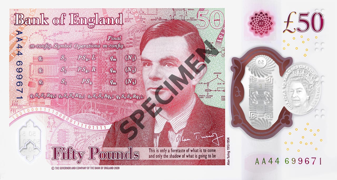 Royal Mint: New Alan Turing £50 banknote enters circulation ...