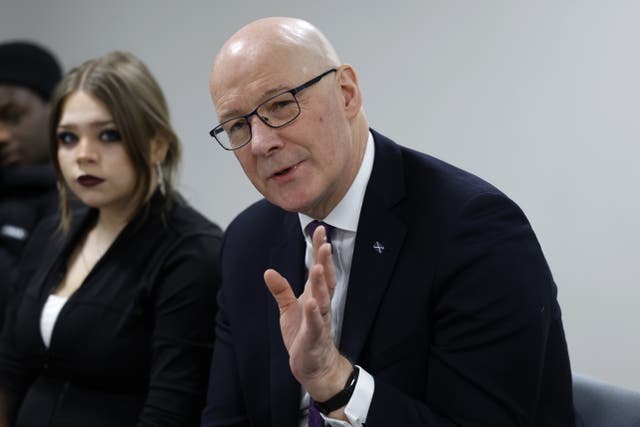 John Swinney visit to Corporate Parenting Hub