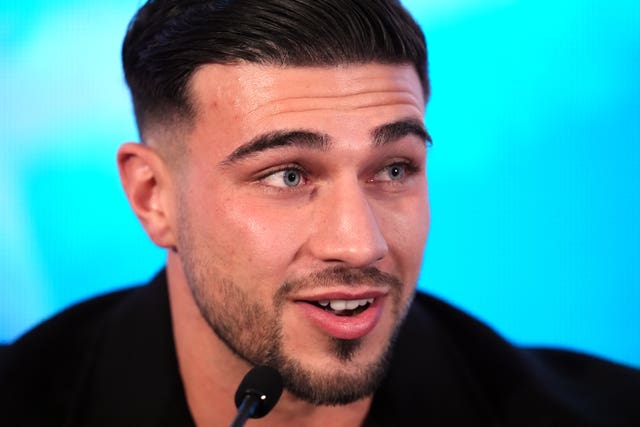 Tommy Fury during a press conference