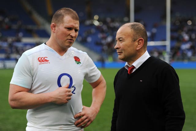 England head coach Eddie Jones and captain Dylan Hartley