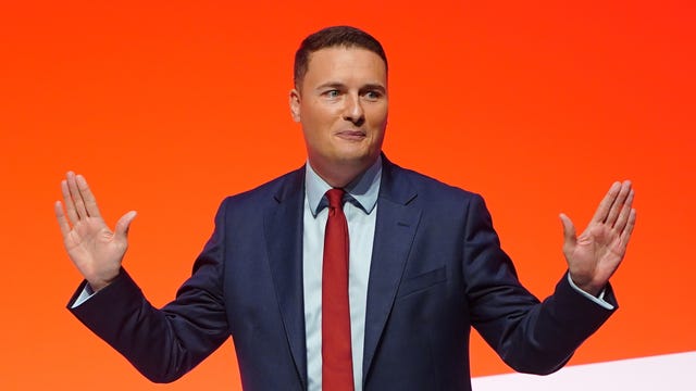 Shadow health secretary Wes Streeting said a Labour government would take an evidence-led approach to gender care for children (Peter Byrne/PA)