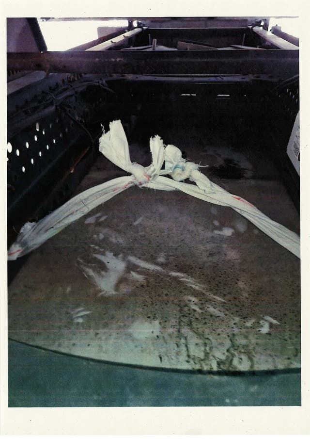 The sling under the truck used in the prison escape