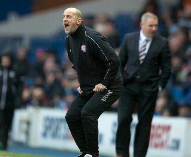 Paul Sheerin shouts from the touchline