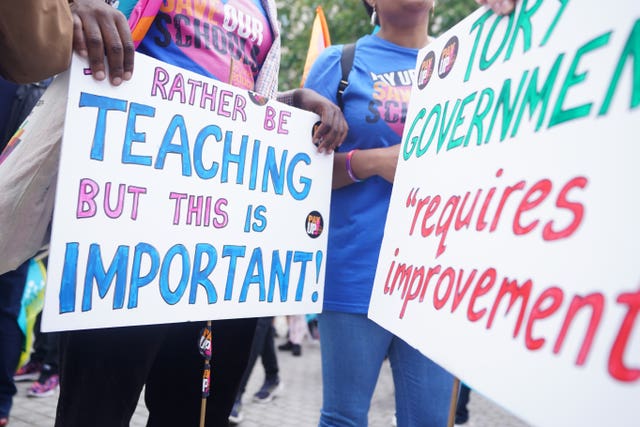 Striking teachers