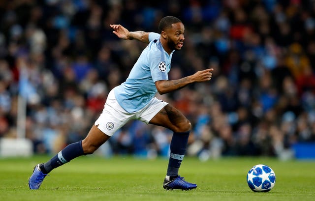 Manchester City’s Raheem Sterling. (PA)