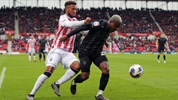 Stoke’s Tyrese Campbell and Jean Michael Seri of Hull battle for the ball (Ian Hodgson/PA)
