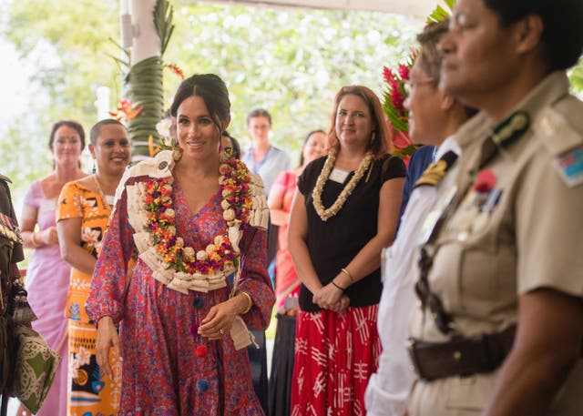 The Duchess of Sussex attended a morning tea at the British High Commissioner’s Residence