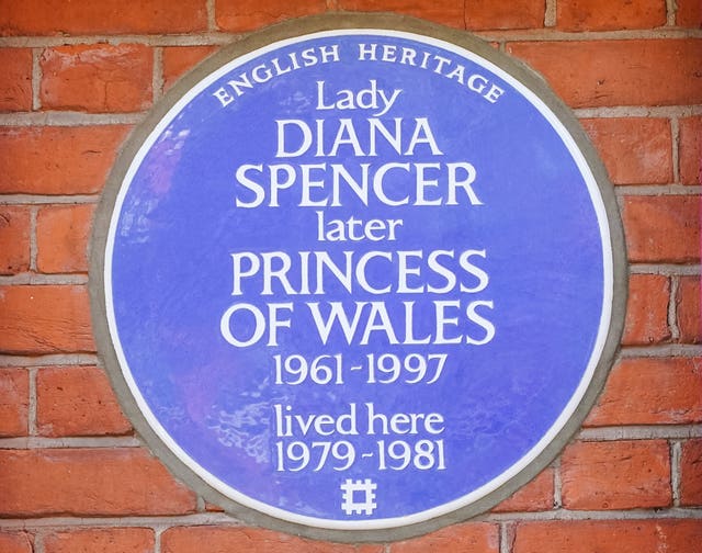 Princess of Wales blue plaque – London