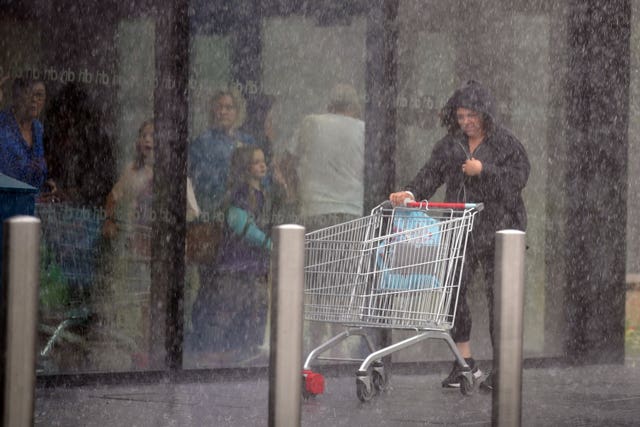 Heavy rain in Liverpool