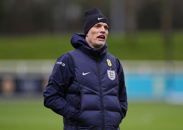 England manager Thomas Tuchel during a training session