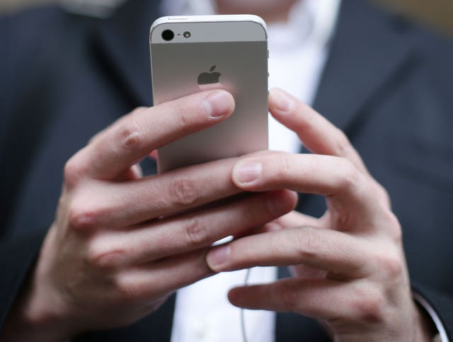 Man using a phone.