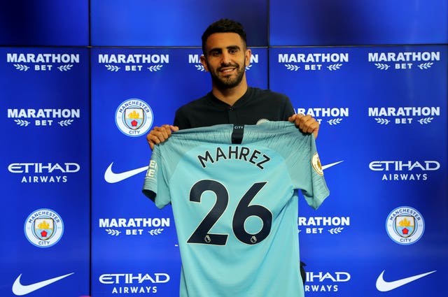 Riyad Mahrez is City's only summer signing so far (Richard Sellers/PA).