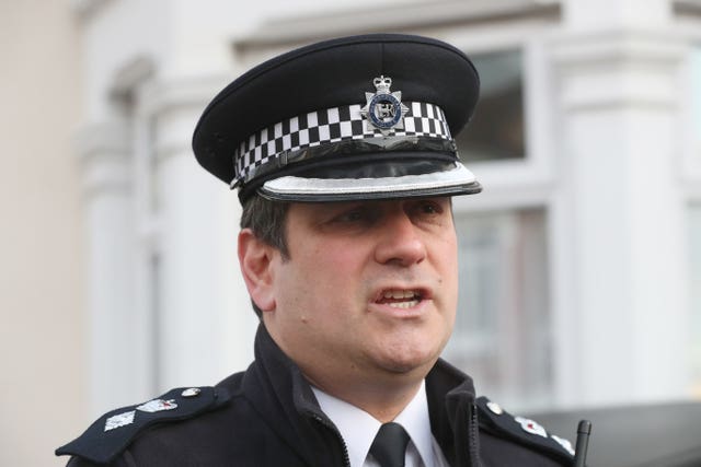 Detective Chief Superintendent Stephen Clayman speaks to the media (Jonathan Brady/PA)