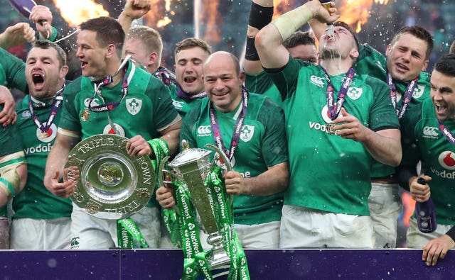Rory Best, centre, won the Six Nations four times