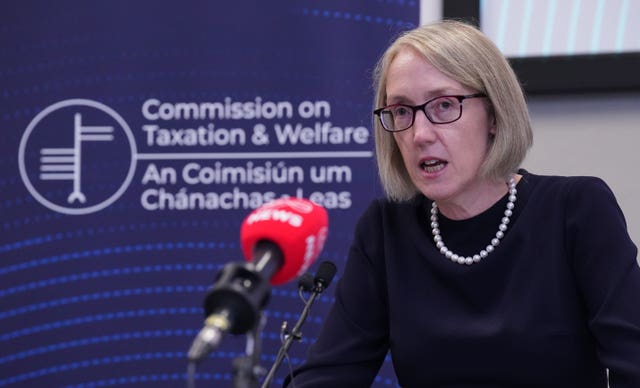 Professor Niamh Moloney speaking at the launch of the Report of the Commission on Taxation and Welfare at Dublin City University 