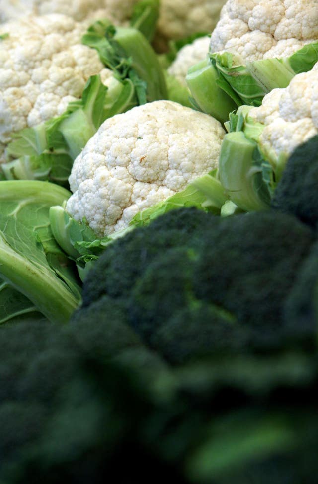 UK cauliflowers have issues (Chris Radburn/PA)