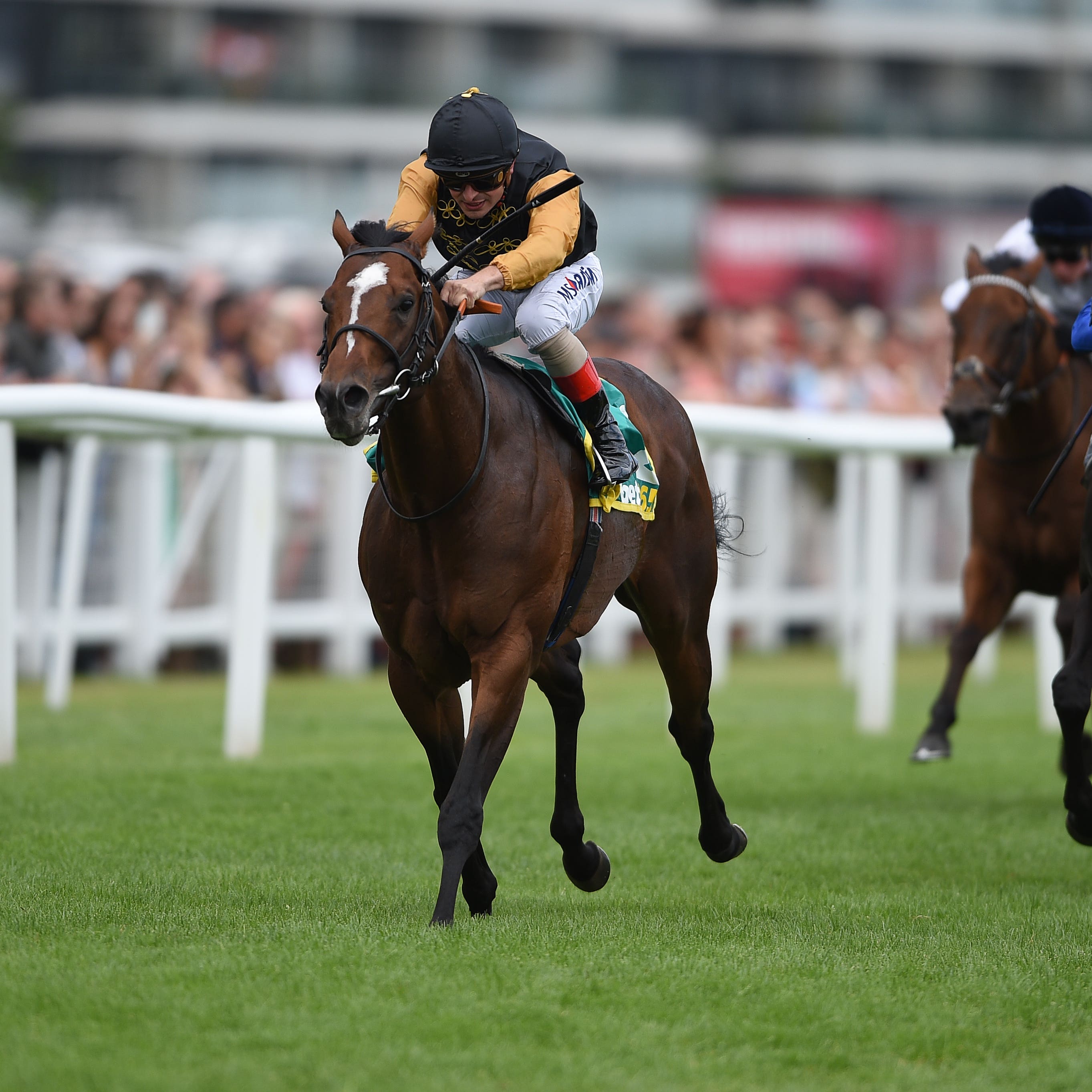Andrea Atzeni enjoyed a surprise success abaord German raider Waldpfad at Newbury