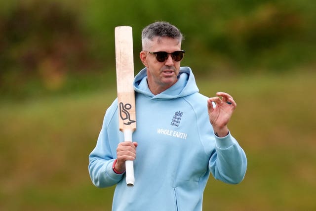 England specialist mentor Kevin Pietersen during a nets session