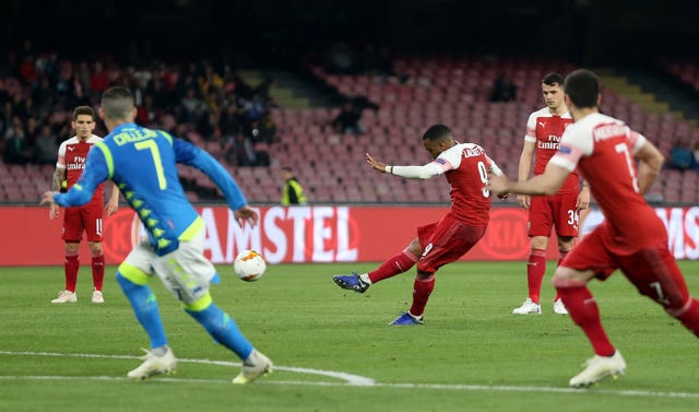 Alexandre Lacazette netted Arsenal's winner in Naples