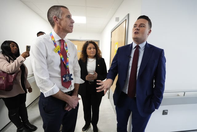 Health Secretary Wes Streeting during a visit to a community diagnostics centre 