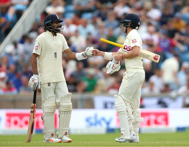 Hameed, left, has added some ballast to England's top-order alongside Rory Burns (Nigel French/PA)