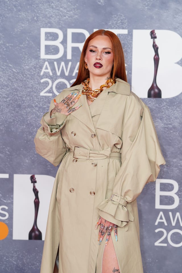 Sasha Keable on the red carpet at the 2025 Brit Awards