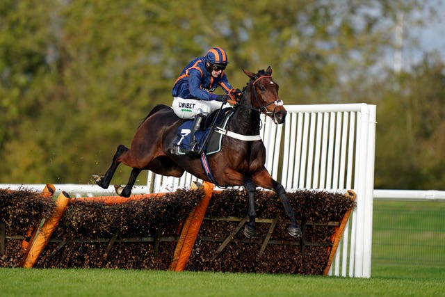 Theatre Glory in action at Huntingdon racecourse