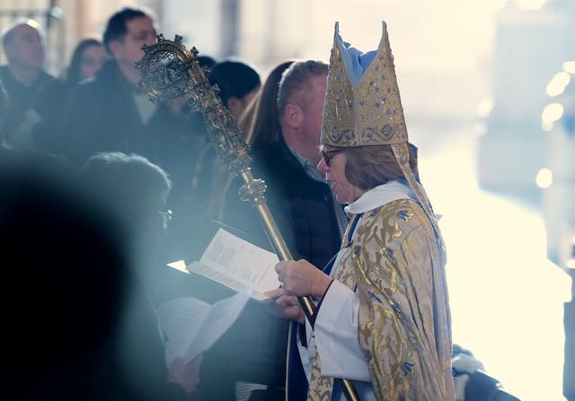The incoming Archbishop of Canterbury, The Right Reverend Dame Sarah Mullally, conducting the Christmas Day Eucharist service at St Paul’s Cathedral