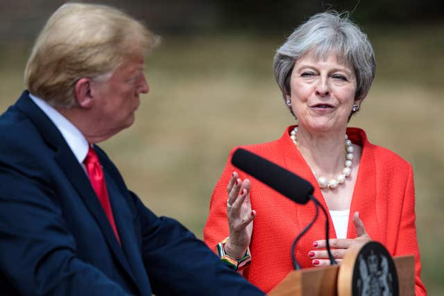 Donald Trump and Theresa May