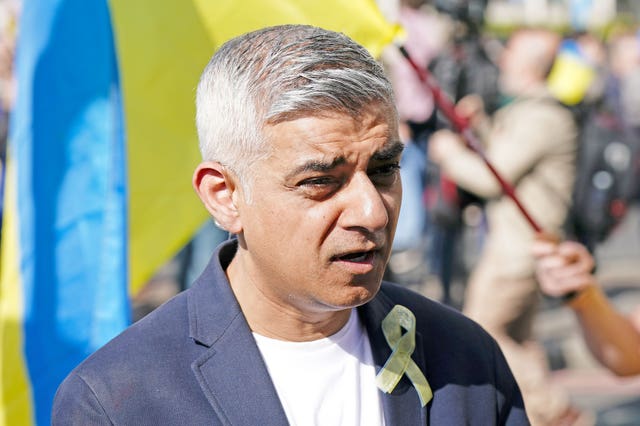 Mayor of London Sadiq Khan (Aaron Chown/PA)