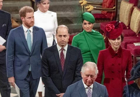 EMBARGOED TO 0001 FRIDAY SEPTEMBER 25 File photo dated 09/03/20 of the Duke and Duchess of Sussex, the Duke and Duchess of Cambridge with the Prince of Wales during the Commonwealth Service at Westminster Abbey, London on Commonwealth Day. Funding for the Sussexes and the Cambridges contributed to a £5.6 million bill for the Prince of Wales in Harry and MeghanÕs final year as senior royals, accounts show. The accounts run from April 2019 to the end of March 2020 Ð just after the UK went into lockdown and Charles contracted coronavirus.