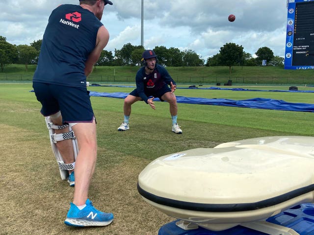 James Bracey training with England in Sri Lanka.