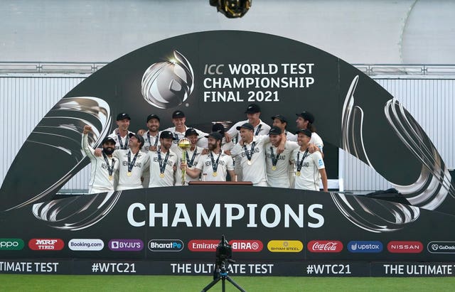 New Zealand were crowned world Test champions on their last visit to England last year (Adam Davy/PA)