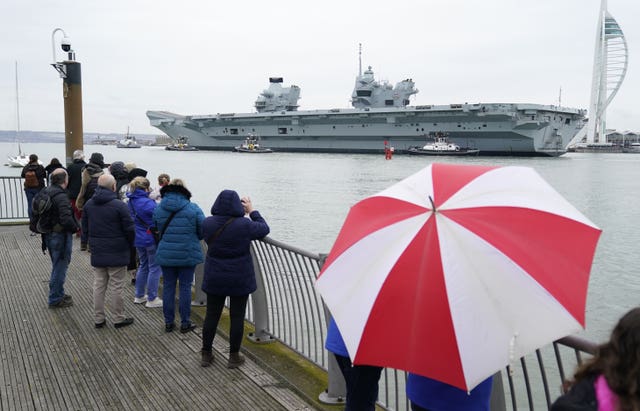 The HMS Prince of Wales arrived back in Portsmouth  after Exercise Steadfast Defender