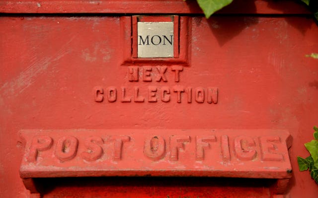 General view of a Post Office post box 