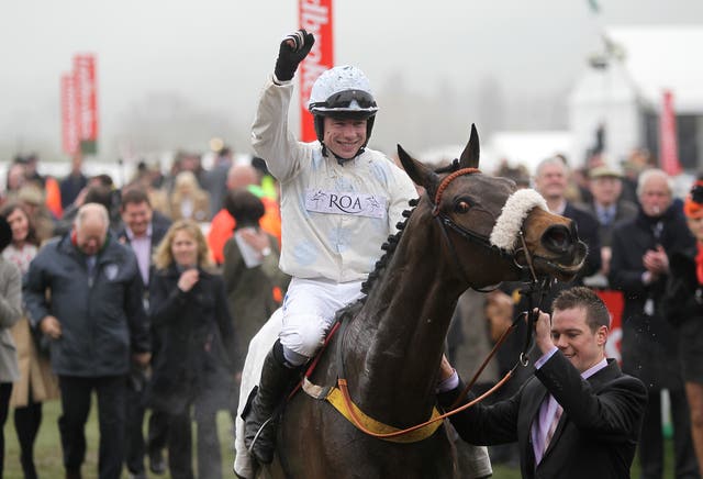 Denis O’Regan on Cape Tribulation after victory at the Cheltenham Festival