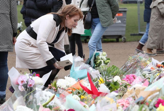 Labour's deputy leader Angela Rayner laid a floral tribute at the bandstand in Clapham Common, London (Jonathan Brady/PA)