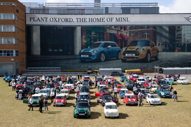 60 Minis from across all generations are brought together in Oxford (Aaron Chown/PA)