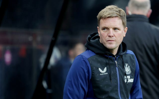 Eddie Howe is preparing his team for consecutive games against Liverpool, Manchester City and Manchester United 
